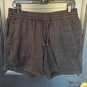 Abercrombie Men’s Small Linen Shorts Black 5in Inseam